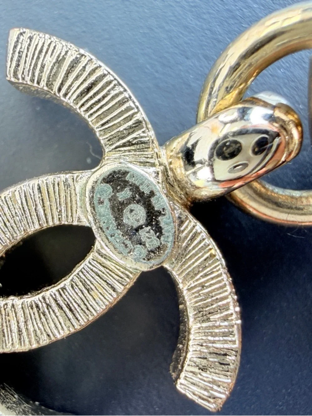 Chanel 2021 Enamel & Strass CC Heart Drop Earrings